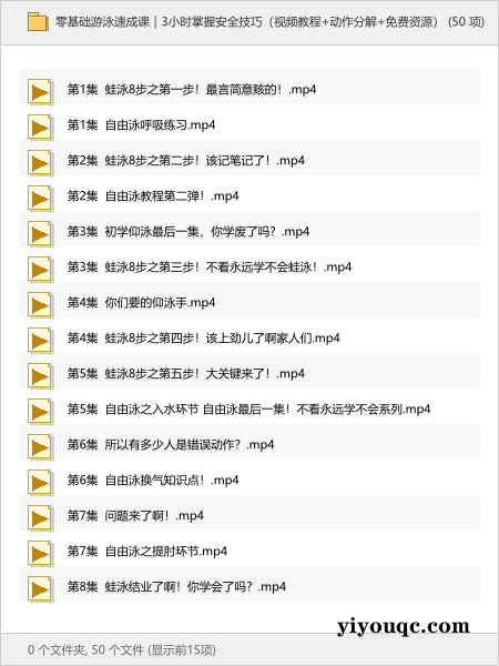 零基础游泳速成课｜3小时掌握安全技巧（视频教程+动作分解）-向阳资源站