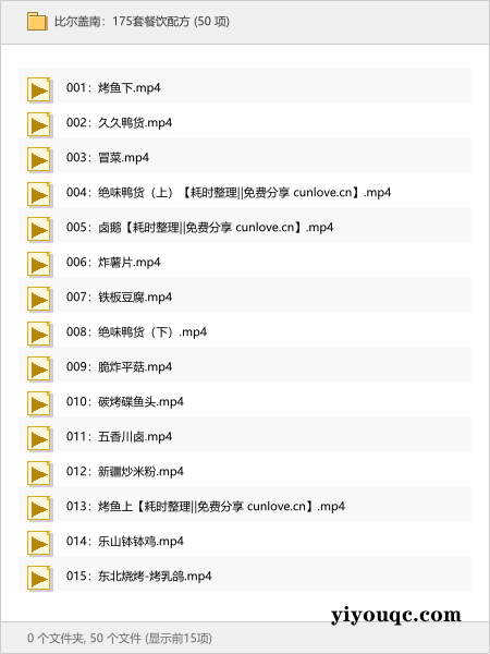 比尔盖南:175套餐饮配方-向阳资源站