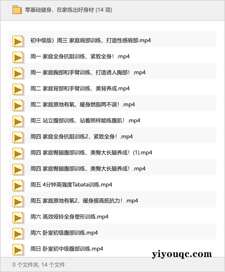 零基础健身,在家练出好身材-向阳资源站