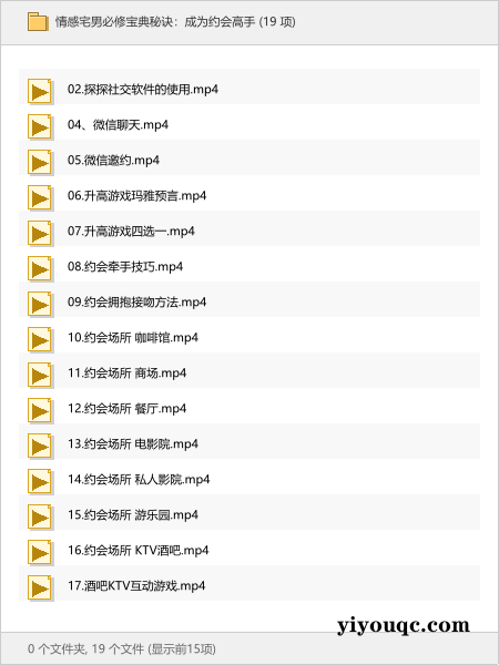 情感宅男必修宝典秘诀:成为约会高手-向阳资源站