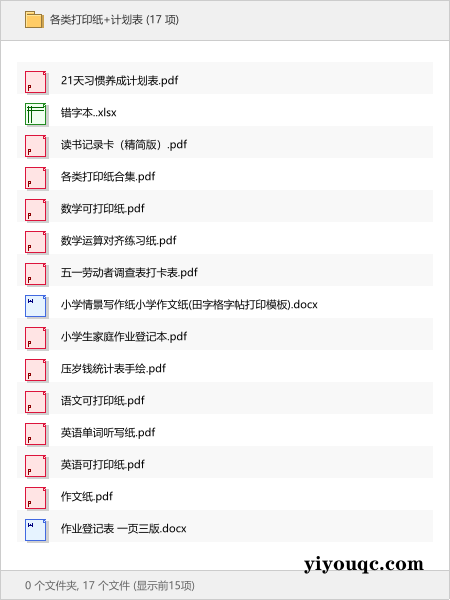 各类打印纸+计划表-向阳资源站