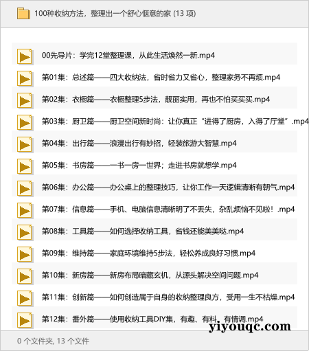 100种收纳方法,整理出一个舒心惬意的家-向阳资源站
