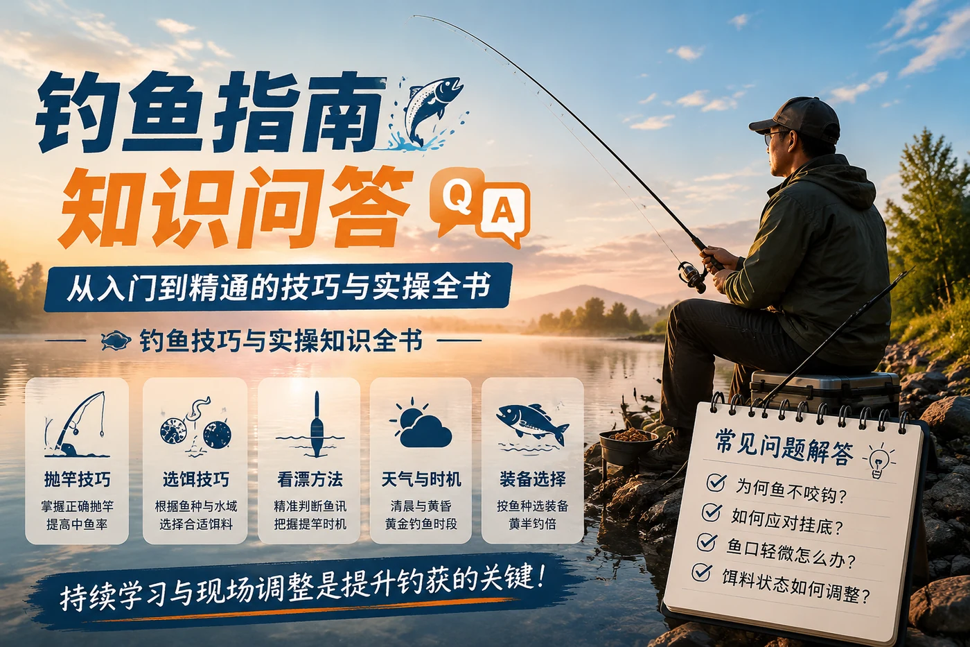 钓鱼指南知识问答:从入门到精通的技巧与实操全书-向阳资源站