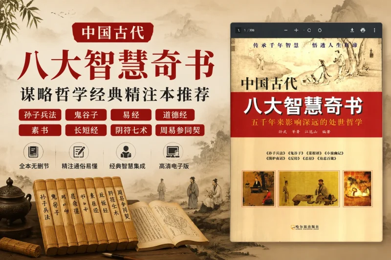 中国古代八大智慧奇书:孙子兵法、鬼谷子、易经等谋略哲学经典精注本推荐-向阳资源站