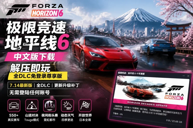 极限竞速地平线6中文版下载 解压即玩 全DLC免登录尊享版-向阳资源站