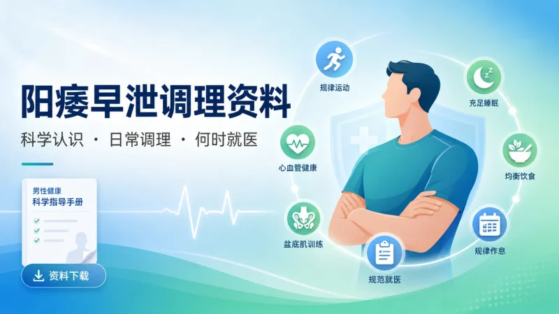阳痿早泄调理资料：男性常见性功能问题的科学认识与日常调理方法-向阳资源站