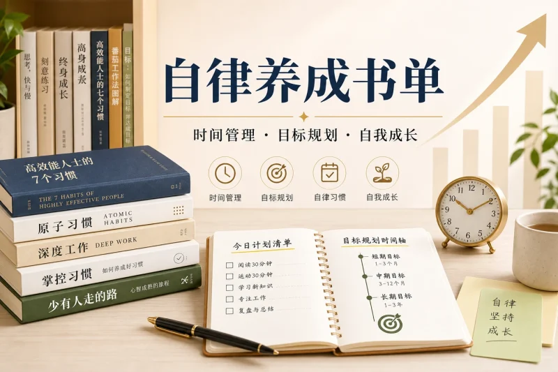 自律养成书单推荐:时间管理、目标规划与自我成长必读书籍清单-向阳资源站