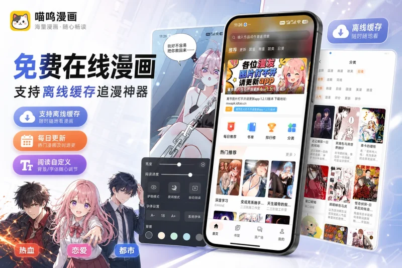 喵呜漫画:免费在线漫画阅读平台,支持离线缓存追漫神器-向阳资源站