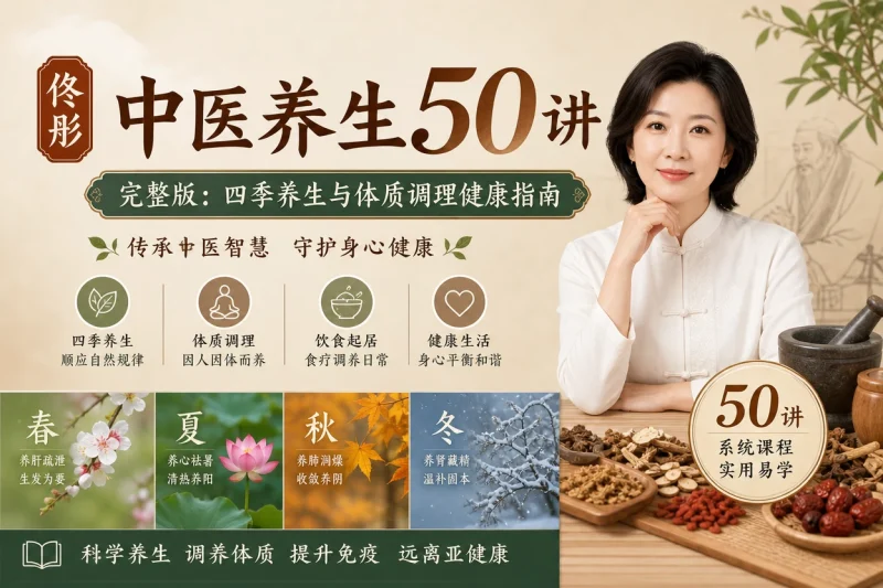 佟彤《中医养生50讲》完整版:四季养生与体质调理健康指南-向阳资源站