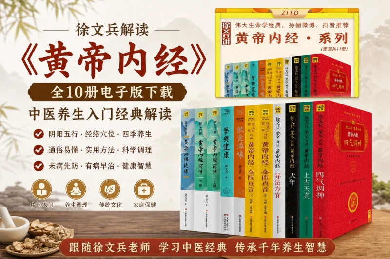 徐文兵讲《黄帝内经》全10册电子版下载 – 中医养生入门经典解读-向阳资源站