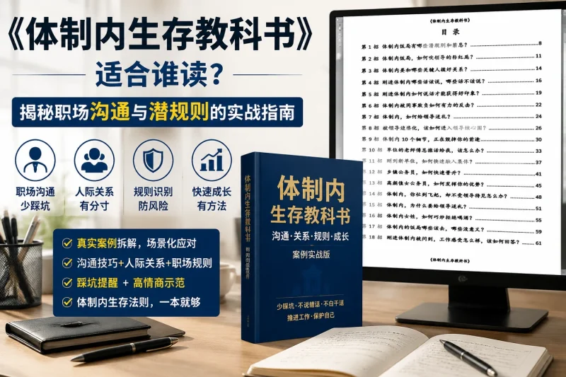 《体制内生存教科书》适合谁读?揭秘职场沟通与潜规则的实战指南-向阳资源站